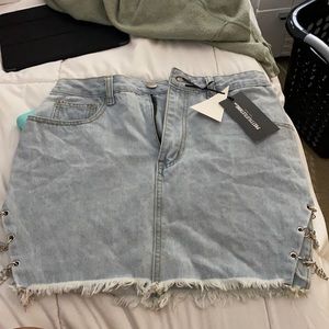 Denim mini skirt